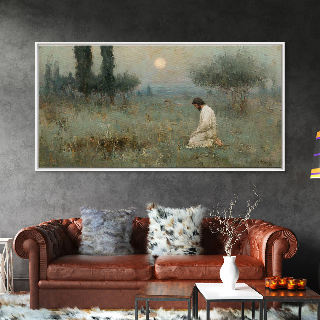 Childlike Faith – Framed Canvas Print – Christian Wall Art – Jesus Painting – Christian Art Work – Modern Christian Art – Christian Christm