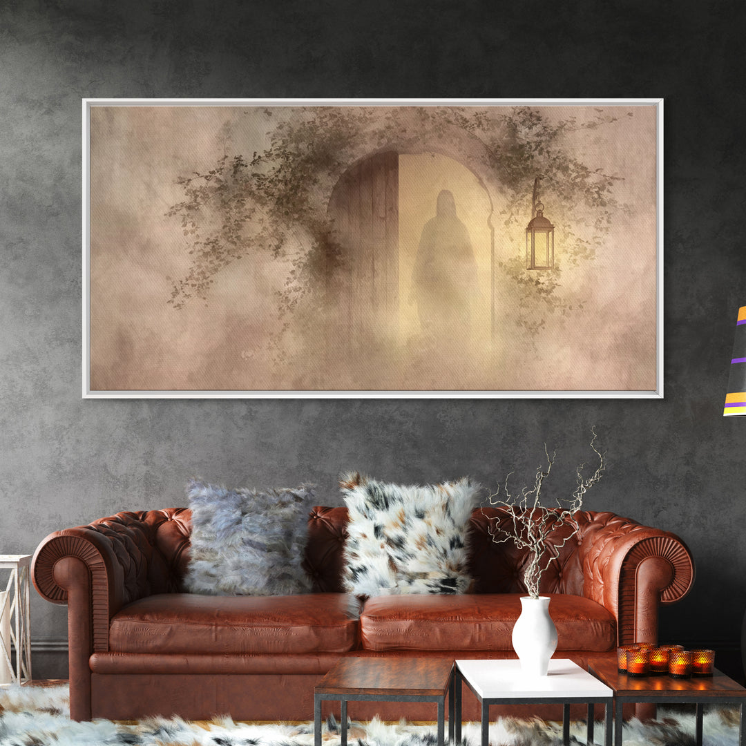 Holy Invitation, Framed Canvas Print, Christian Art Canvas, Christian Wall Art, Jesus Painting, Minimalist Christian Art, Christian Gift Id