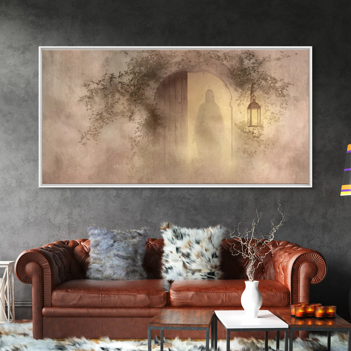 Holy Invitation, Framed Canvas Print, Christian Art Canvas, Christian Wall Art, Jesus Painting, Minimalist Christian Art, Christian Gift Id