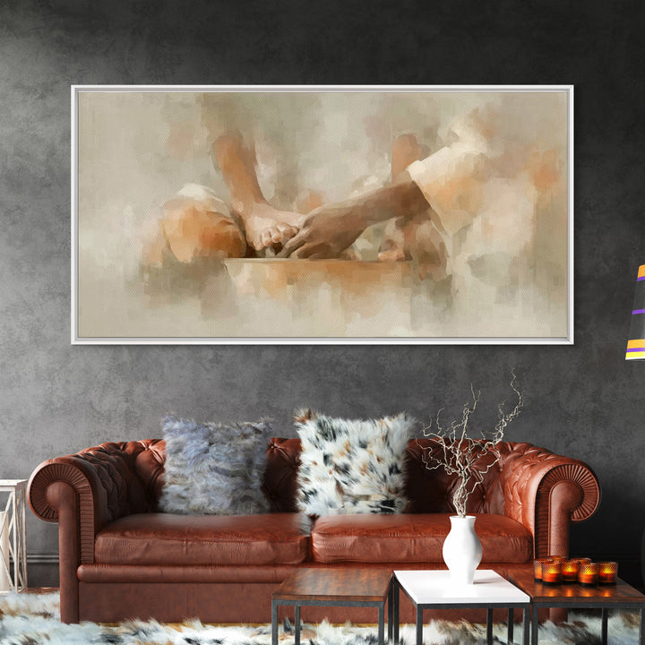 Servant Grace | Framed Canvas Print | Christian Art Canvas | Christian Wall Art | Christian Decor | Christian Art Painting | Modern Christi