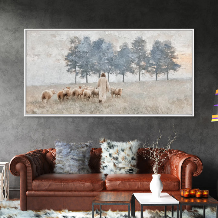 Field Of Peace – Framed Canvas Print – Christian Wall Art – Jesus Painting – Christian Art Canvas – Subtle Christian Art – Christmas Art Fr