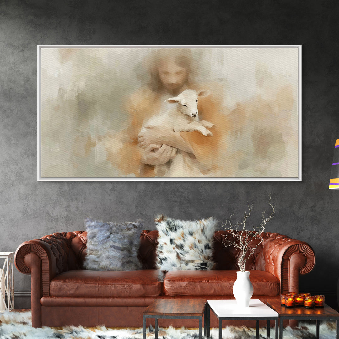 Arms Of Grace – Framed Canvas Print – Christian Art Canvas – Jesus Painting – Subtle Christian Art – Christian Wall Art – Christmas Art Pri