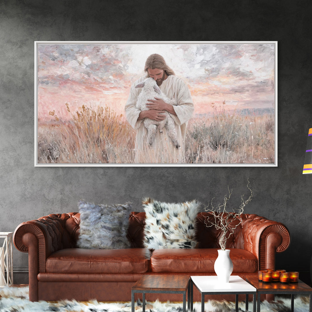 Light Of Compassion – Framed Canvas Print – Christian Wall Art – Jesus Painting – Christian Art Canvas – Vintage Christian Art – Christmas