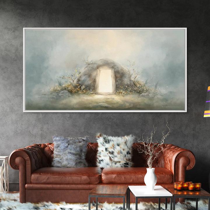 Eternal Dawn | Framed Canvas Print | Christian Art | Christian Wall Art | Jesus Painting | Large Christian Art | Christmas Art