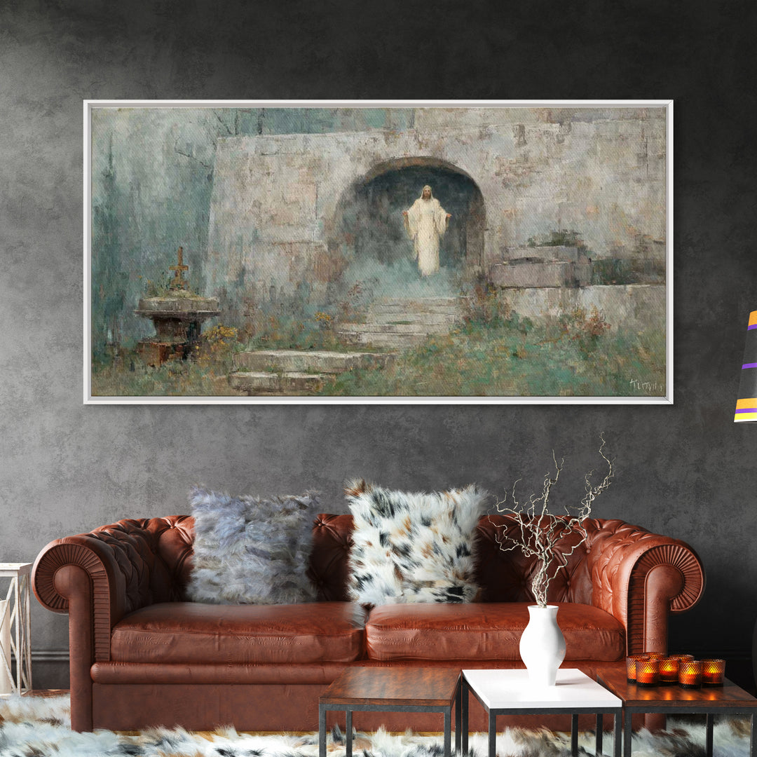 Stone Passage – Framed Canvas Print – Christian Art Canvas – Christian Wall Art – Jesus Painting – Modern Christian Art – Christian Decor