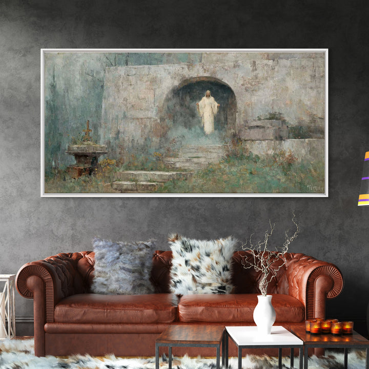 Stone Passage – Framed Canvas Print – Christian Art Canvas – Christian Wall Art – Jesus Painting – Modern Christian Art – Christian Decor