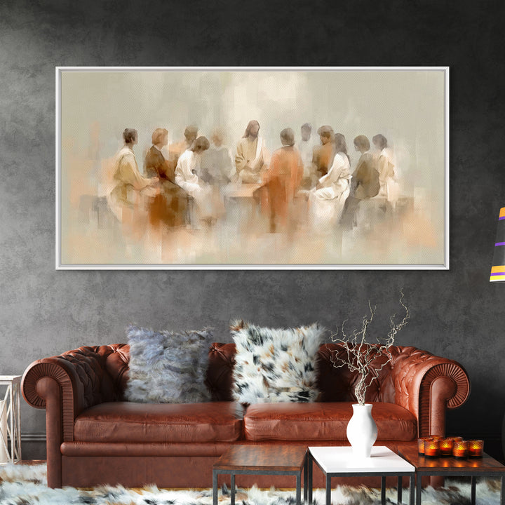 Table Of Light | Framed Canvas Print | Christian Art Canvas | Christian Wall Art | Jesus Painting | Minimalist Christian Art | Christian De