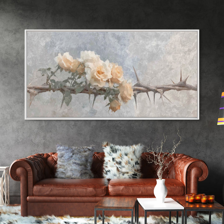 Crown Of Hope | Framed Canvas Print | Christian Art Canvas | Christian Wall Art | Christian Decor | Subtle Christian Art | Christian Painti