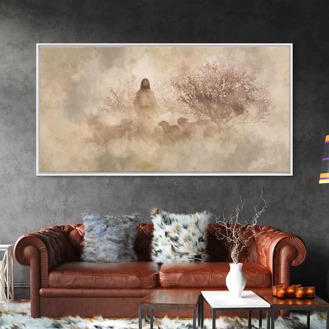 Shepherd Of Eternal Grace – Framed Canvas Print – Christian Wall Art – Jesus Art – Christian Decor – Christmas Art – Christian Gift Ideas