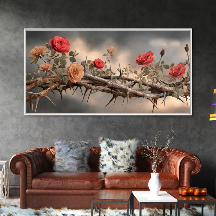 Heaven’s Bloom | Framed Canvas Print | Christian Art Canvas | Christian Wall Art | Christian Decor | Modern Christian Art | Christian Paint