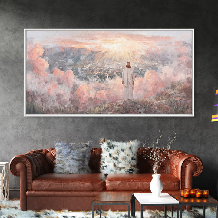 City Of Heavenly Light – Framed Canvas Print – Christian Wall Art – Jesus Canvas Art – Christian Christmas Art – Modern Christian Art – Chr