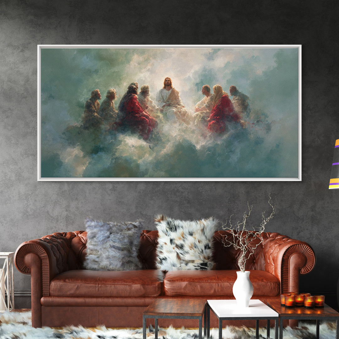 Heavenly Counsel – Framed Canvas Print – Christian Wall Art – Jesus Painting – Christian Art Canvas – Large Christian Art – Christian Gift