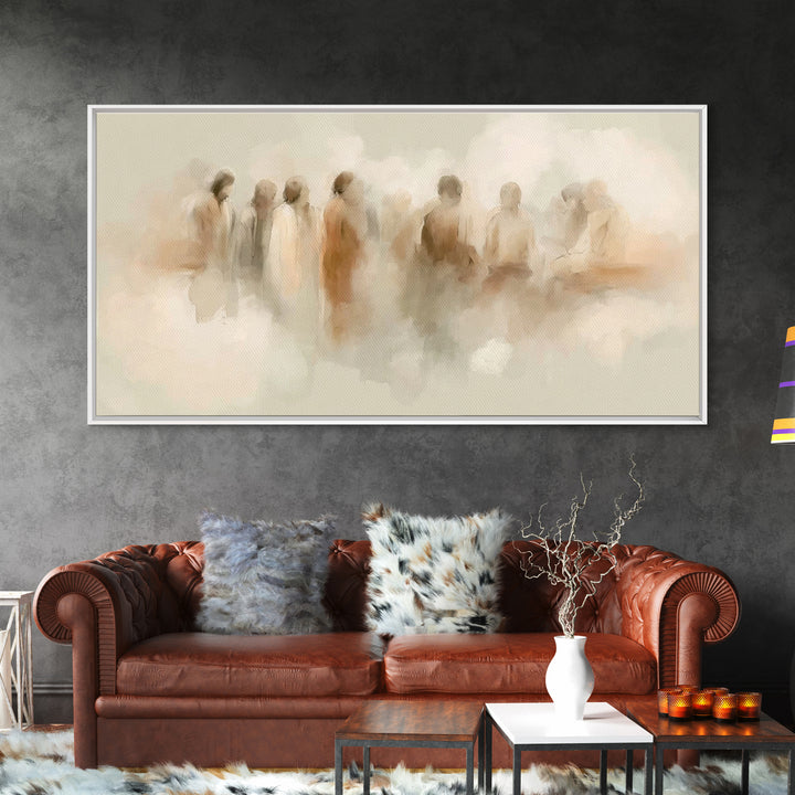 Glory In Gathering – Framed Canvas Print – Christian Wall Art – Jesus Canvas Art – Christian Decoration – Modern Christian Painting – Chris
