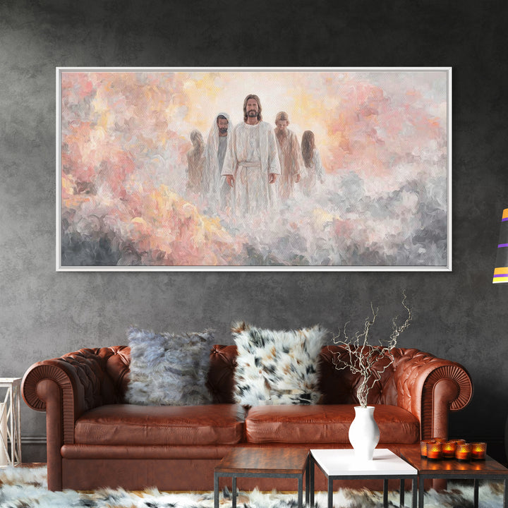 Sacred Assembly – Framed Canvas Print – Christian Art Canvas – Jesus Painting – Christian Art Work – Modern Christian Art – Large Christian