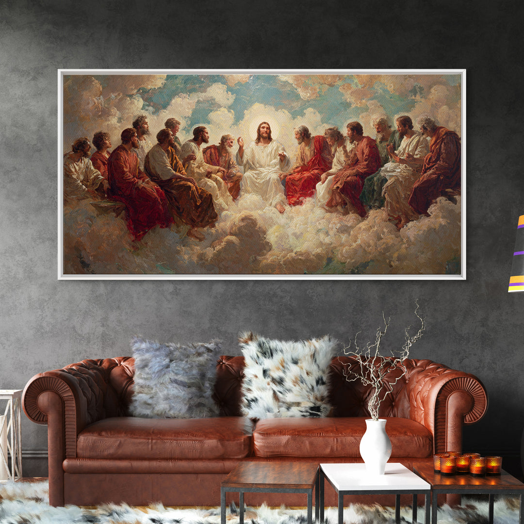 Rising In Radiance – Framed Canvas Print – Christian Wall Art – Jesus Painting Canvas – Christian Art Gift – Christian Christmas Art – Mode
