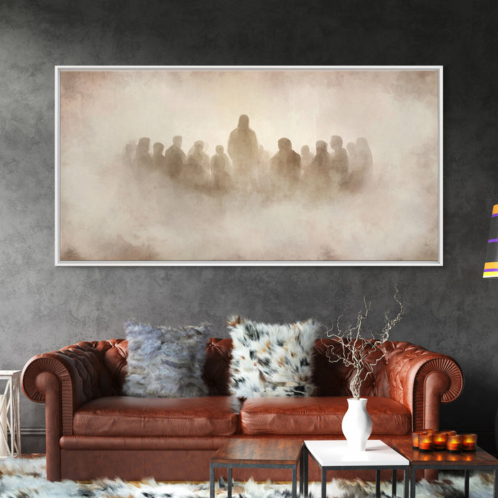 Gathered In Light – Framed Canvas Print – Christian Art Canvas – Christian Wall Art – Jesus Art Print – Christian Decoration – Modern Chris