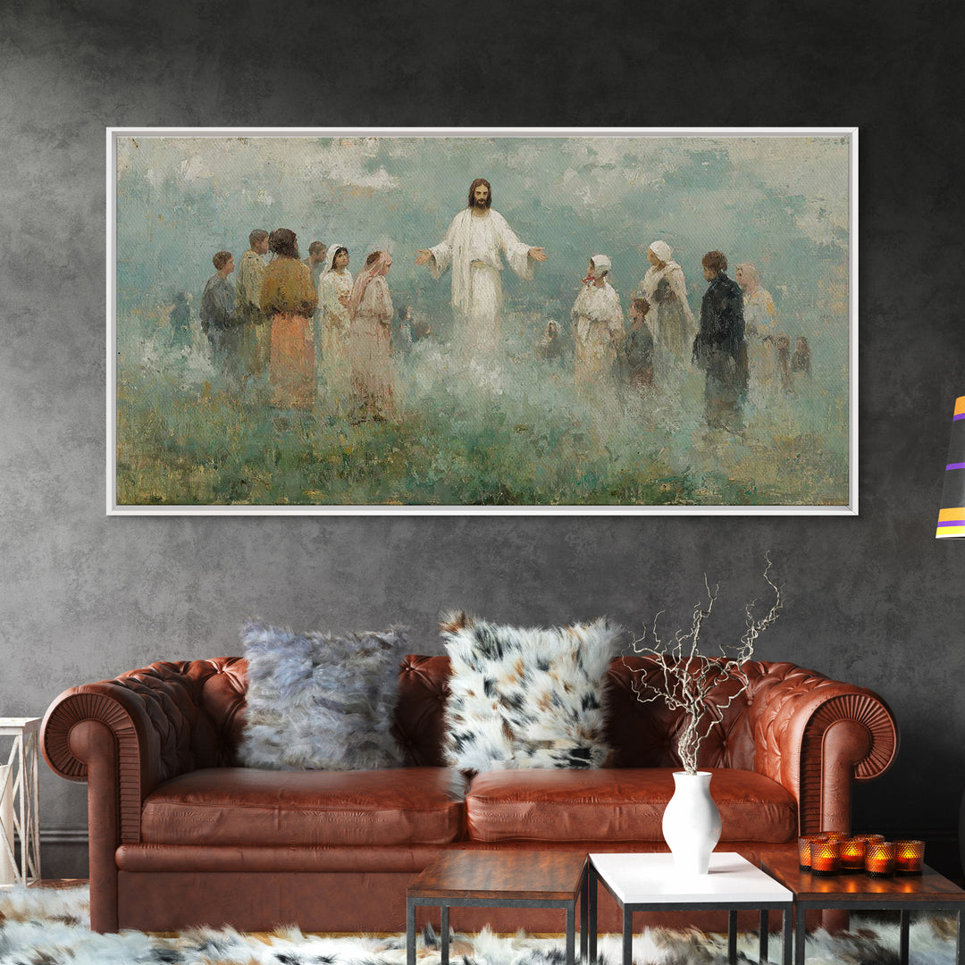 Holy Communion – Framed Canvas Print – Christian Art Print – Christian Wall Art – Jesus Canvas Art – Christian Art Gift – Large Christian P