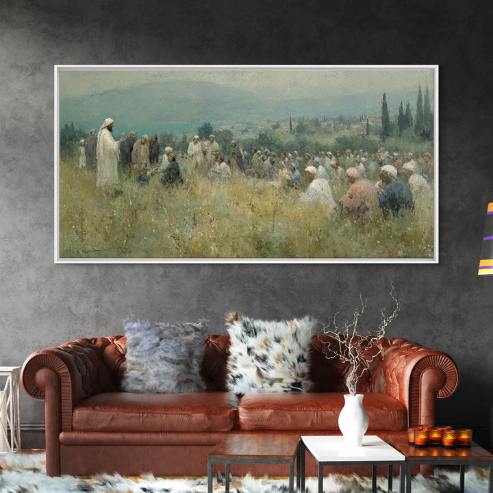 Teachings Of Peace – Framed Canvas Print – Christian Art Canvas – Christian Wall Art – Jesus Painting – Christian Decor – Modern Christian