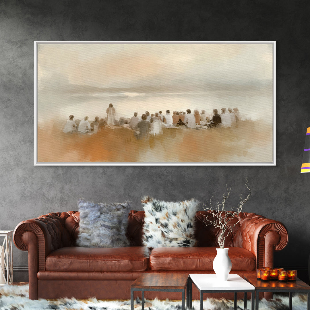Fields Of Blessing – Framed Canvas Print – Christian Art Print – Christian Wall Art – Jesus Painting – Vintage Christian Art – Christian Ch