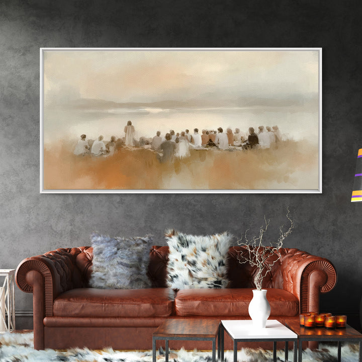 Fields Of Blessing – Framed Canvas Print – Christian Art Print – Christian Wall Art – Jesus Painting – Vintage Christian Art – Christian Ch