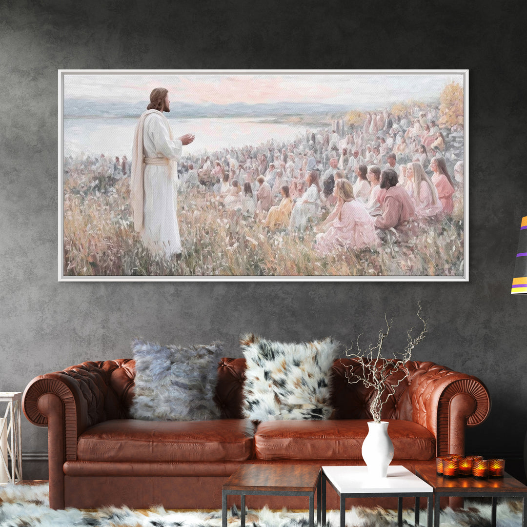 Gathering Of Hope – Framed Canvas Print – Christian Art Canvas – Jesus Painting – Christian Wall Art – Christian Gift Ideas – Christian Chr