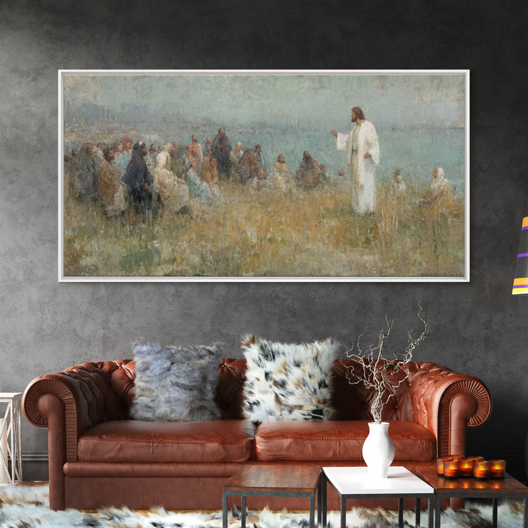 Horizon Of Grace – Framed Canvas Print – Christian Wall Art – Christian Art Work – Jesus Painting – Large Christian Art – Christian Christm