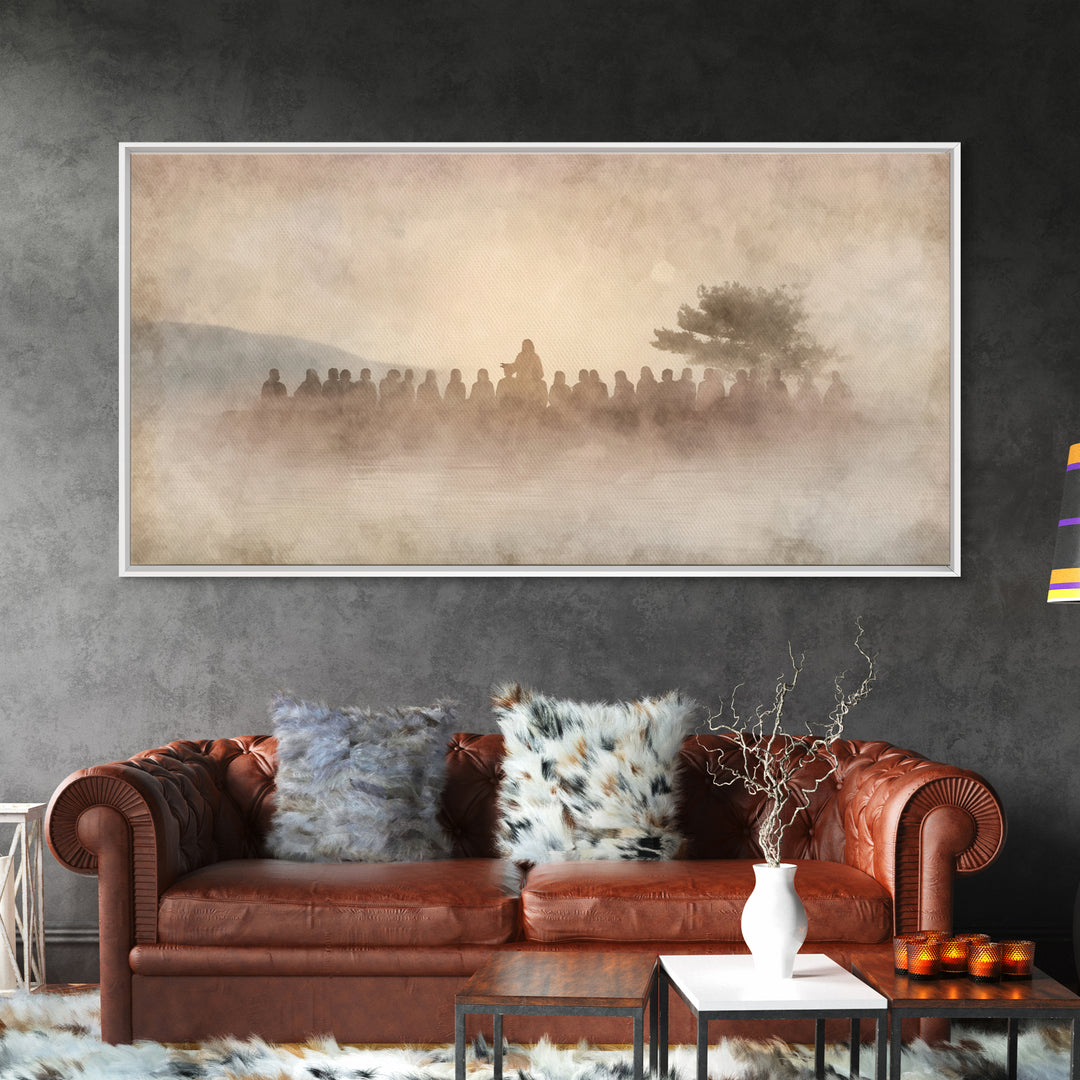 Light Of Salvation – Framed Canvas Print – Christian Art Canvas – Vintage Christian Art – Christian Wall Art – Jesus Painting – Christmas A