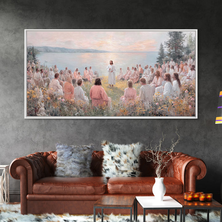 Garden Of Teaching – Framed Canvas Print – Christian Wall Art – Jesus Painting – Christian Art Canvas – Modern Christian Art – Christian Gi
