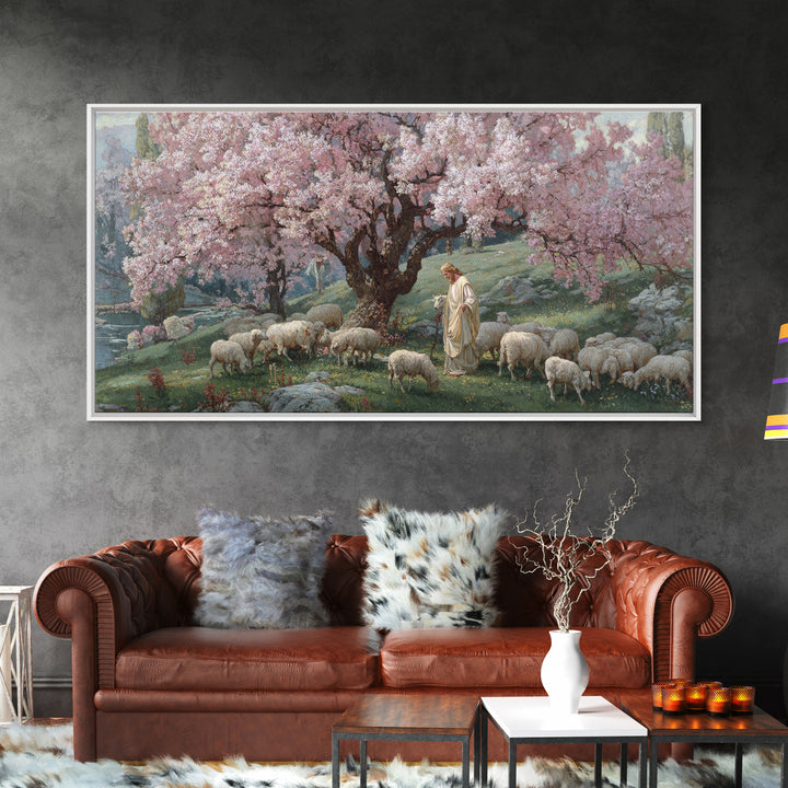 Blossoms Of Mercy – Framed Canvas Print – Christian Wall Art – Jesus Painting – Christian Art Canvas – Vintage Christian Art – Christian De