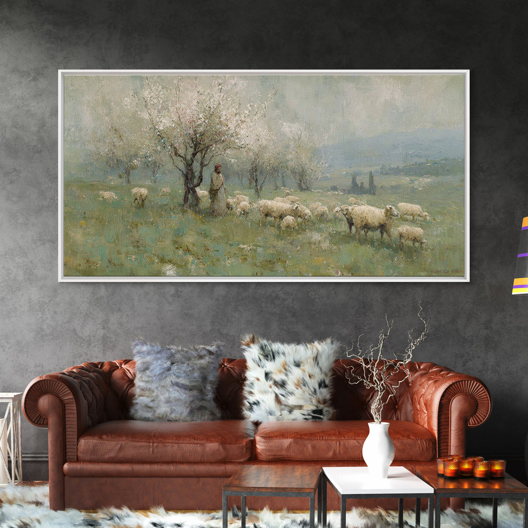 Valley Of Guidance – Framed Canvas Print – Christian Wall Art – Christian Art Canvas – Jesus Painting – Vintage Christian Art – Christian D