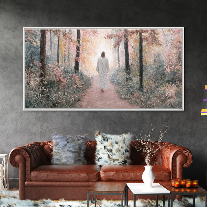Autumn Journey – Framed Canvas Print – Christian Art Canvas – Christian Painting – Jesus Painting – Christian Wall Art – Modern Christian A