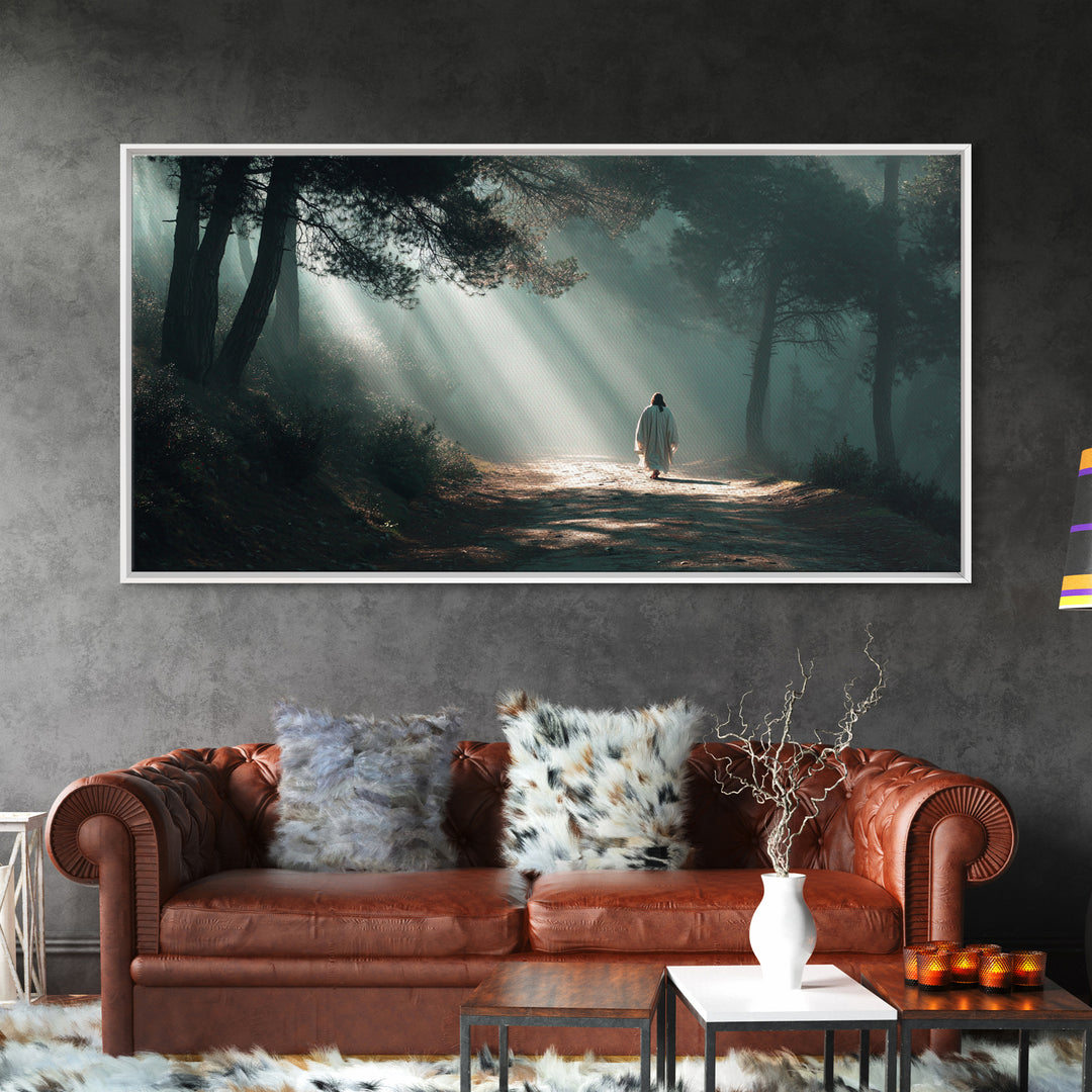 Sacred Silence – Framed Canvas Print – Christian Art Canvas – Christian Wall Art – Jesus Painting – Christian Art Work – Minimalist Christi