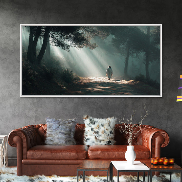 Sacred Silence – Framed Canvas Print – Christian Art Canvas – Christian Wall Art – Jesus Painting – Christian Art Work – Minimalist Christi