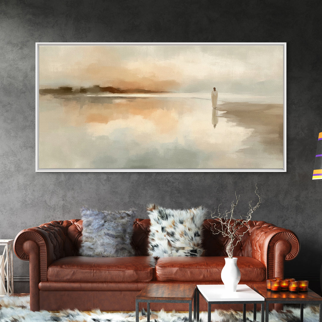 Misty Covenant – Framed Canvas Print – Christian Art – Jesus Painting – Christian Wall Art – Christian Art Canvas – Subtle Christian Art