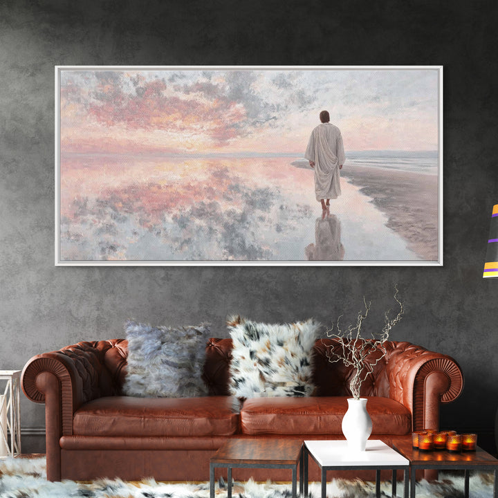 River Of Light – Framed Canvas Print – Christian Wall Art – Christian Art Canvas – Large Christian Art – Jesus Painting – Christmas Art