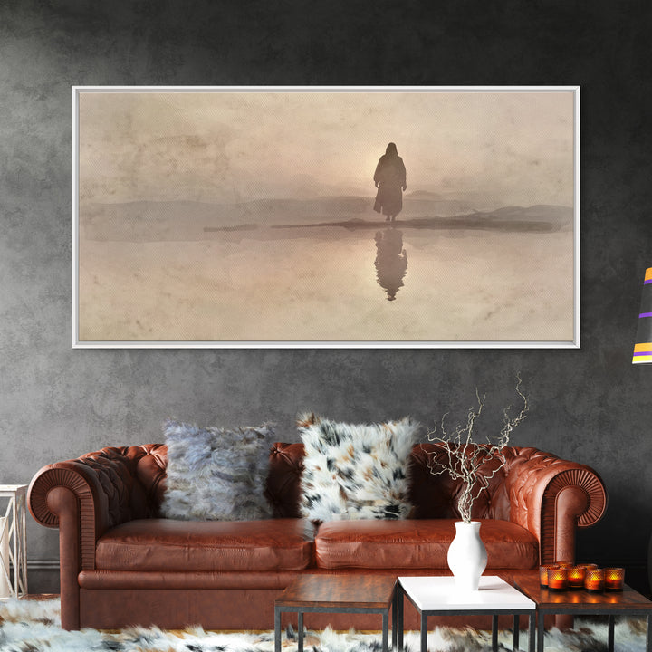 Desert Dawn – Framed Canvas Print – Christian Wall Art – Christian Art Canvas – Jesus Painting – Modern Christian Art – Christmas Art Print