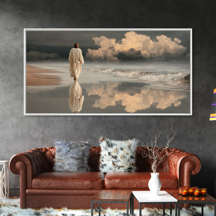 Stormlight Path – Framed Canvas Print – Christian Wall Art – Jesus Painting – Christian Art Canvas – Moody Christian Art – Christian Decora