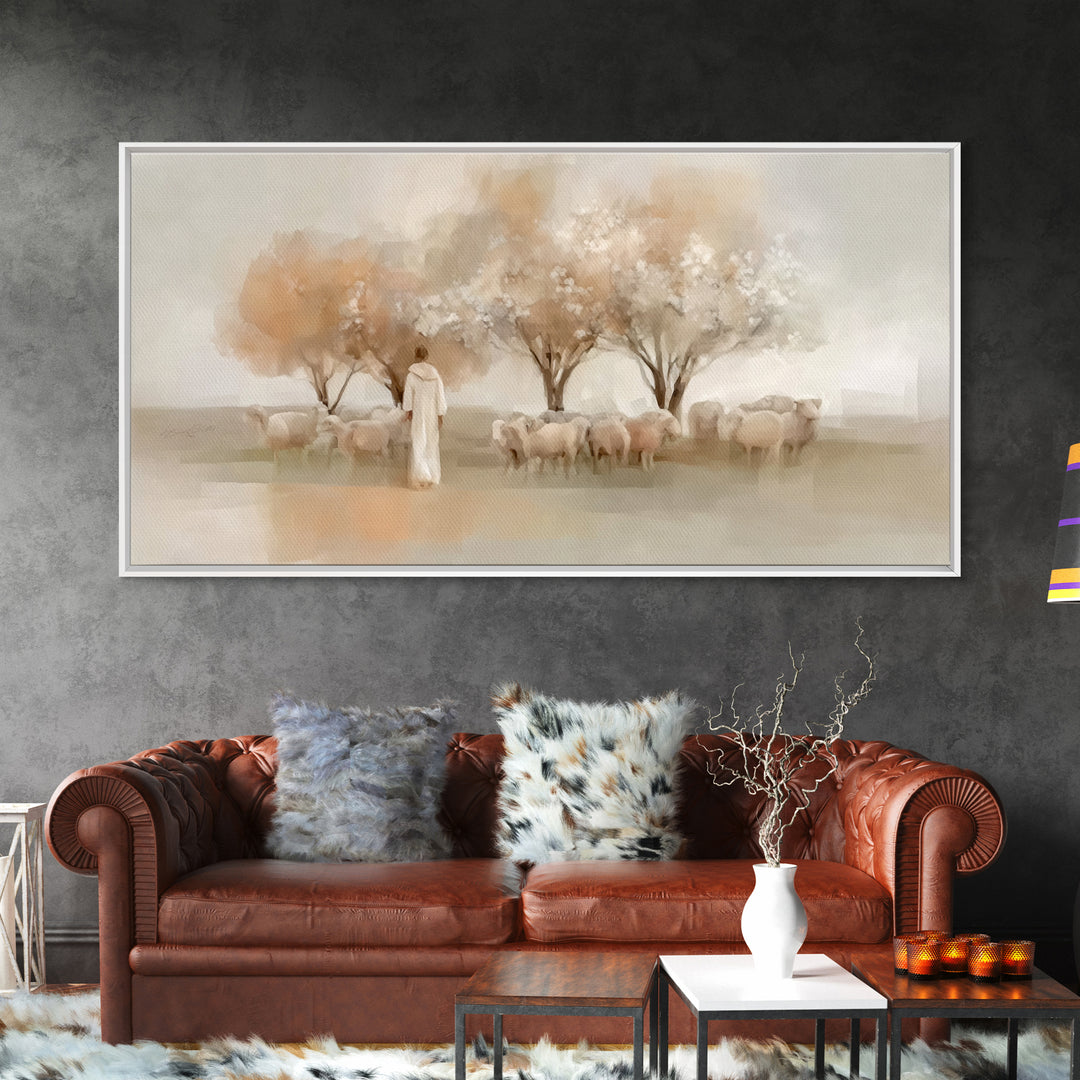 Pasture Bloom – Framed Canvas Print – Christian Wall Art – Christian Art Canvas – Christian Painting – Subtle Christian Paintings – Christi