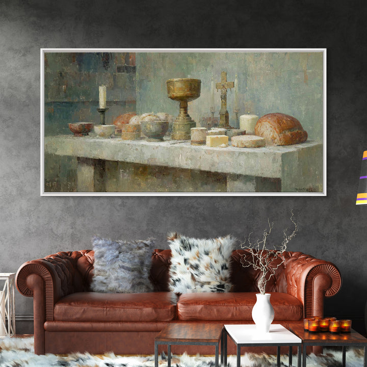 Sanctuary Offering, Framed Canvas Print, Christian Wall Art, Christian Art Canvas, Moody Christian Art, Christian Painting, Christian Chris