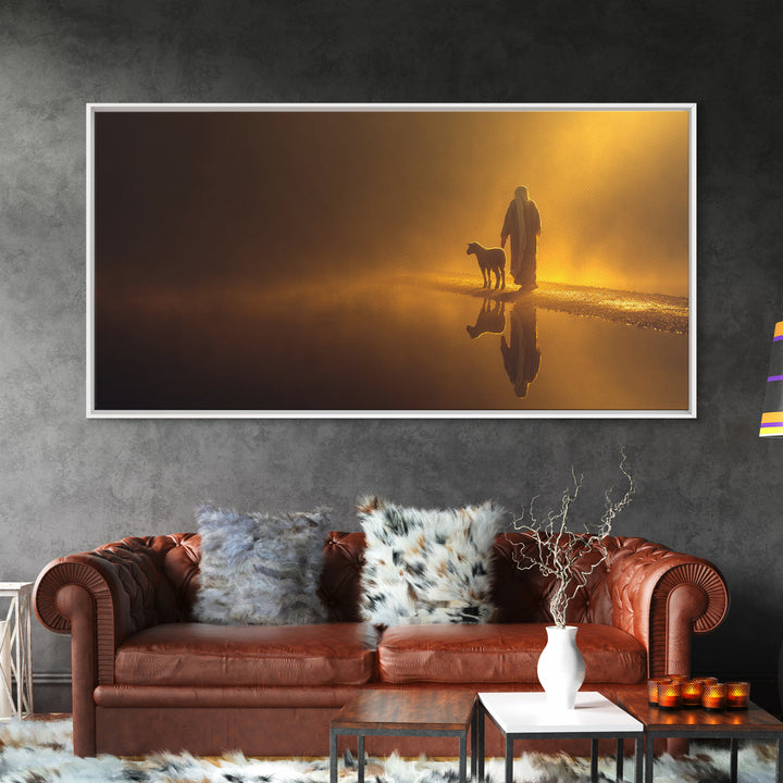 Serenity Of Faith, Framed Canvas Print, Christian Decor, Jesus Painting, Christian Art Canvas, Christian Wall Art, Christmas Art