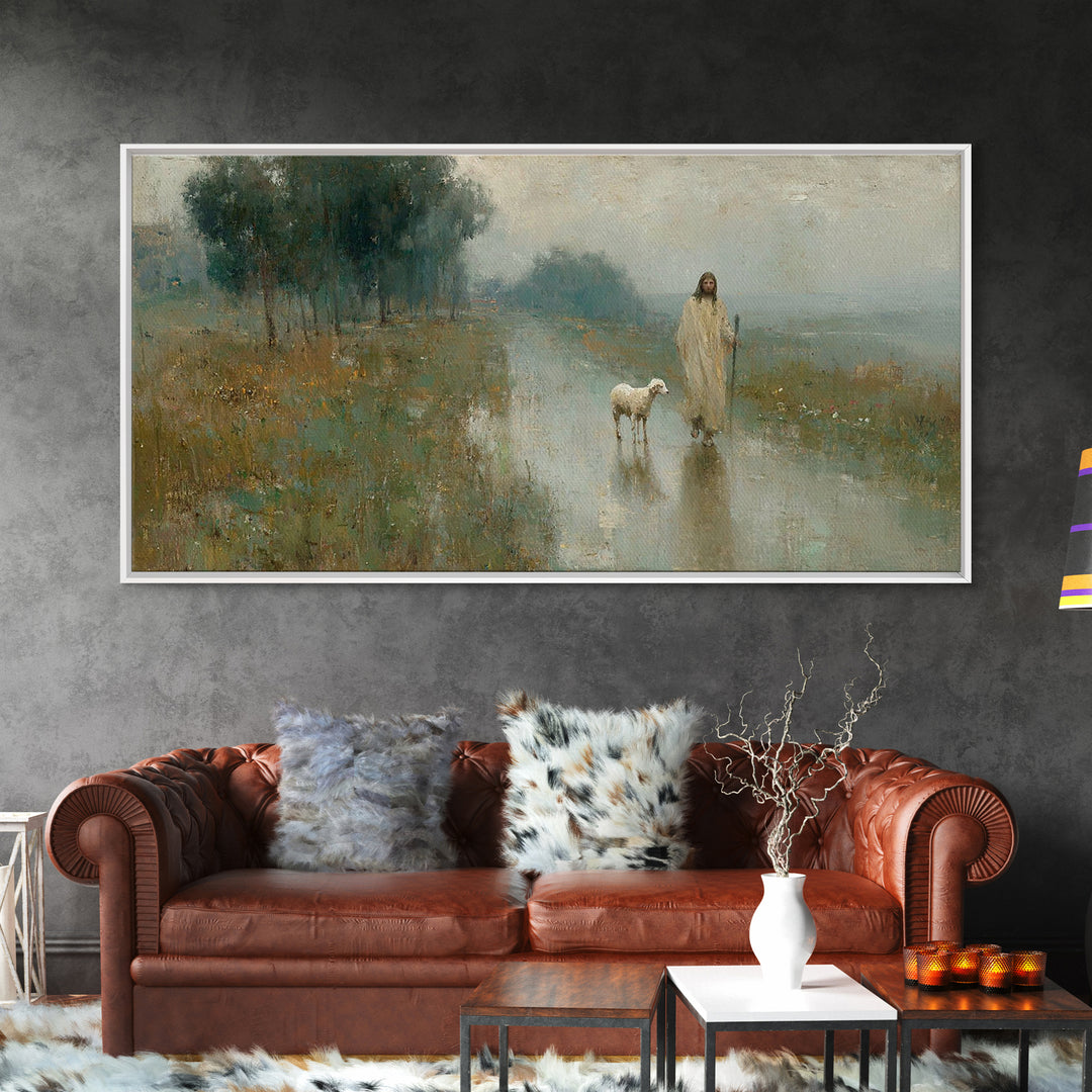 Morning Path Grace – Framed Canvas Print – Christian Wall Art – Jesus Painting – Christian Art Canvas – Christian Decor – Christian Art