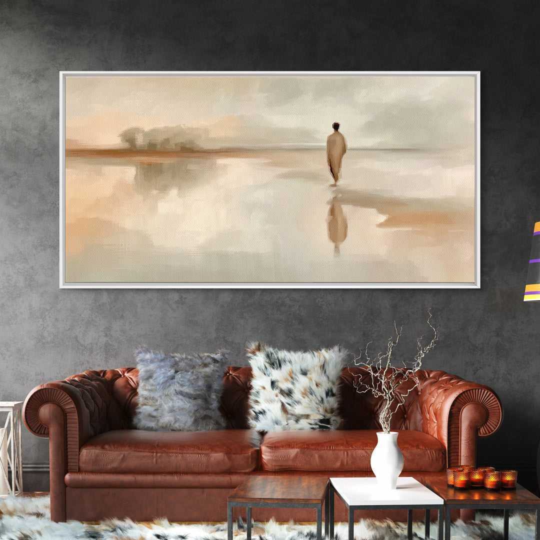 Gentle Spirit Trail | Framed Canvas Print | Christian Art Canvas | Christian Wall Art | Jesus Painting | Christian Gift Ideas | Christmas A