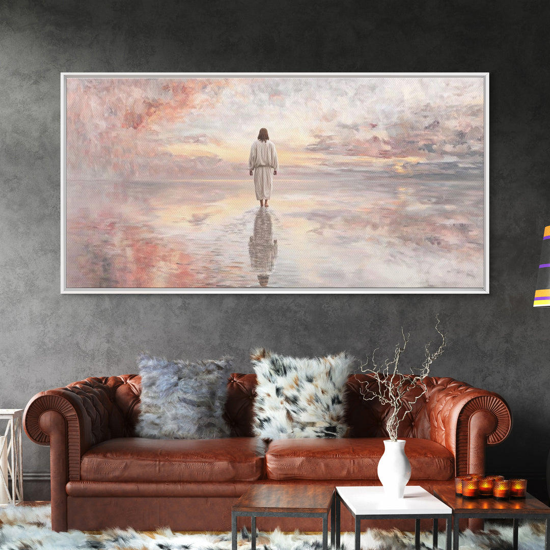 Pathway Of Hope – Framed Canvas Print – Jesus Painting – Christian Wall Art – Christian Christmas Art – Christian Art Canvas – Christmas Ar