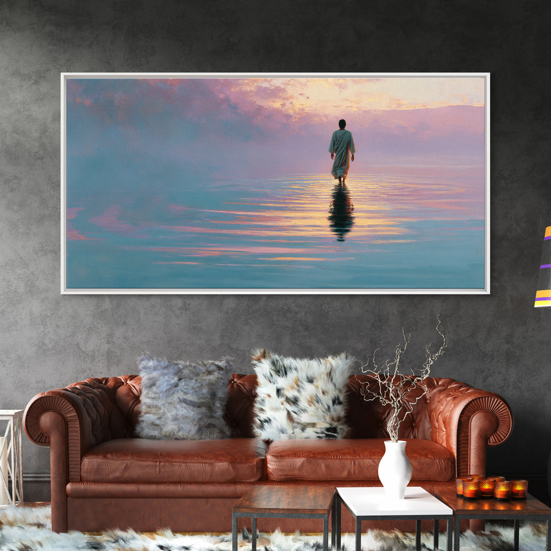 Fields Of Grace – Framed Canvas Print – Christian Wall Art – Christmas Art – Christian Art Canvas – Christian Christmas Art – Jesus Paintin