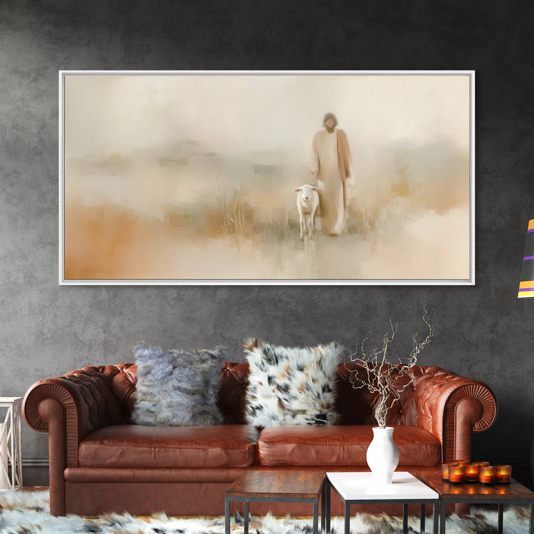 Morning Hope Walk – Framed Canvas Print – Christian Art Canvas – Jesus Christmas Art – Christian Paintings – Christian Wall Art – Grace