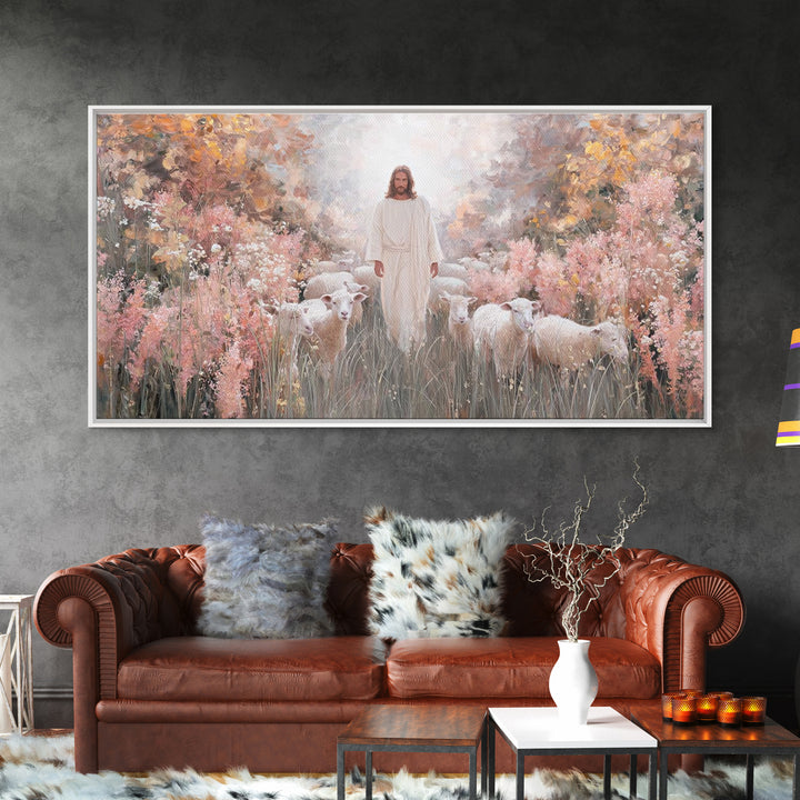Garden Of Light – Framed Canvas Print – Christian Art Canvas – Christian Painting – Jesus Art Print – Christian Christmas Art – Christian D