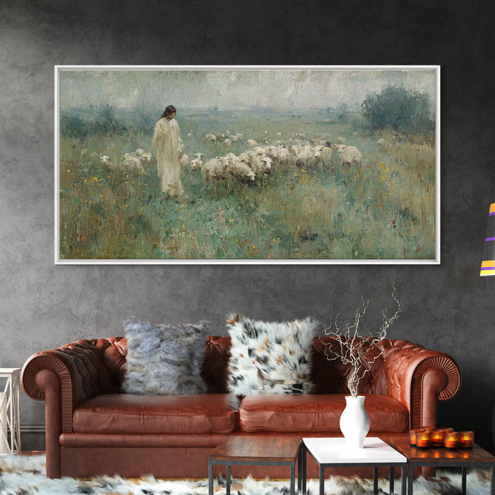 Fields Of Mercy, Framed Canvas Print, Christian Art Canvas, Christian Wall Art, Jesus Painting, Christian Art Print, Christian Gift, Christ