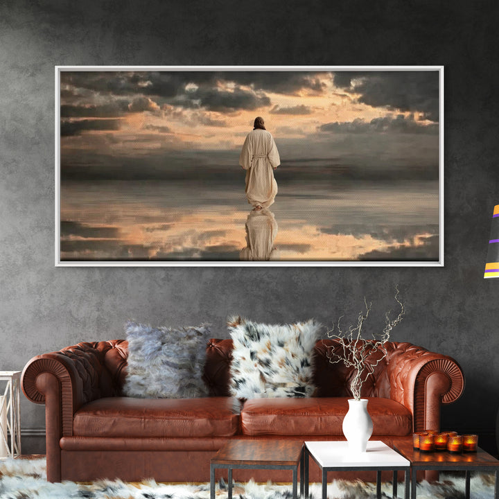 Desert Light – Framed Canvas Print – Christian Wall Art – Jesus Painting – Christian Art Canvas – Christmas Art – Holiday Art – Art