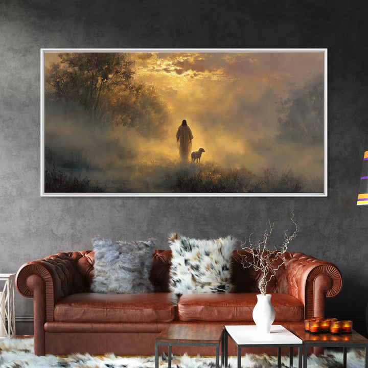 Dawn Of Hope - Framed Canvas Print - Christian Wall Art - Jesus Painting - Christmas Art - Christian Decoration - Modern Christian Art