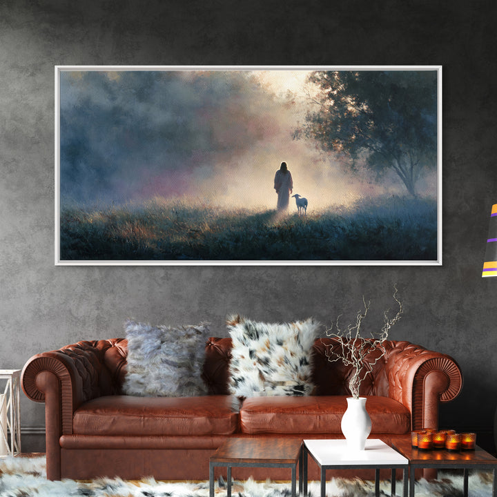Dawn Of Grace | Framed Canvas Print | Christian Art | Christian Wall Art | Jesus Painting | Christian Christmas Art | Christian Canvas Art